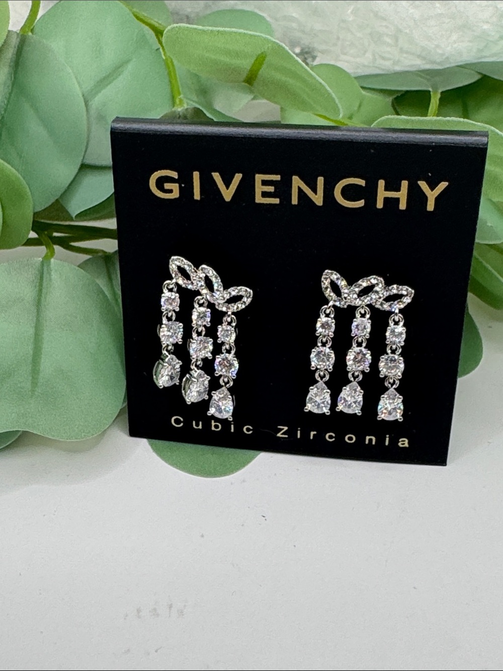 Givenchy Cubic Zirconia Chandelier Earrings (BR1111/4) - Picture 2 of 4